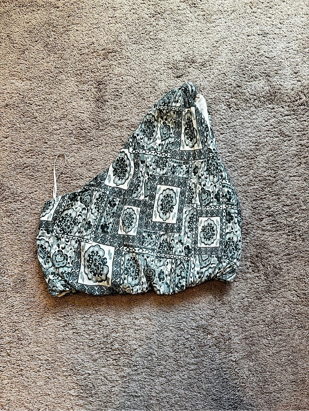 Abercrombie & Fitch Paisley Halter Crop Top in Green & White Size Small